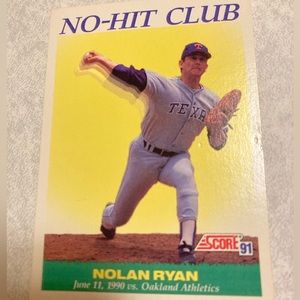 No-Hit Club Nolan Ryan June 11,1990vs. Oakland Athletics
